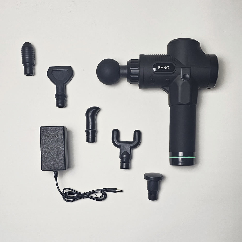 BANG PRO massage gun with all attachments